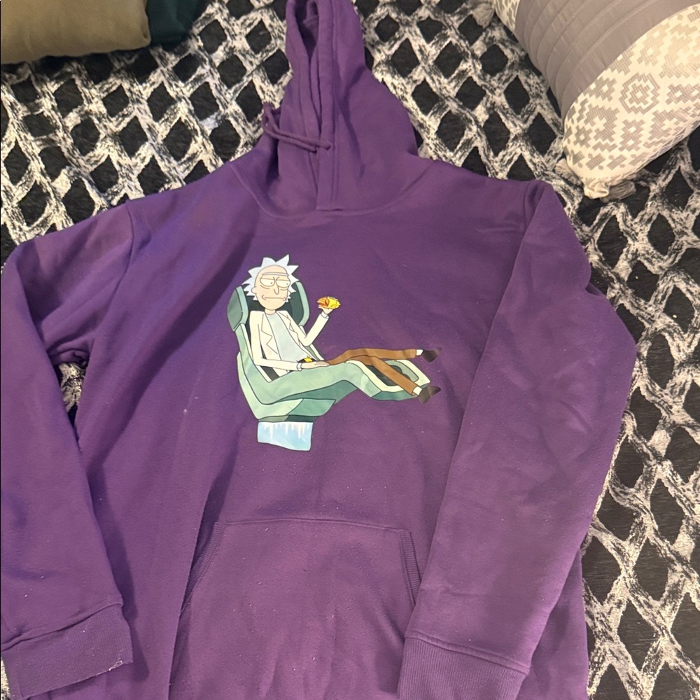Time and Tru Purple Hoodie with Graphic Design